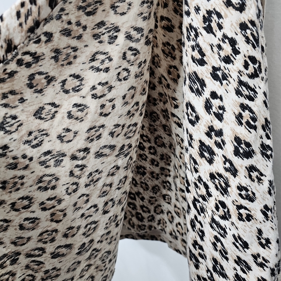 Joie Collen Linen Leopard Print Midi Wrap Skirt 6 - Picture 9 of 11
